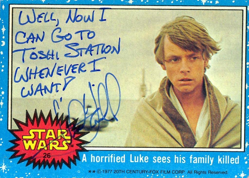 signed star wars cards