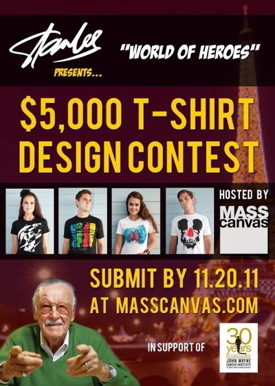 StanLeeHero Stan Lee teams with MASScanvas for T shirt contest