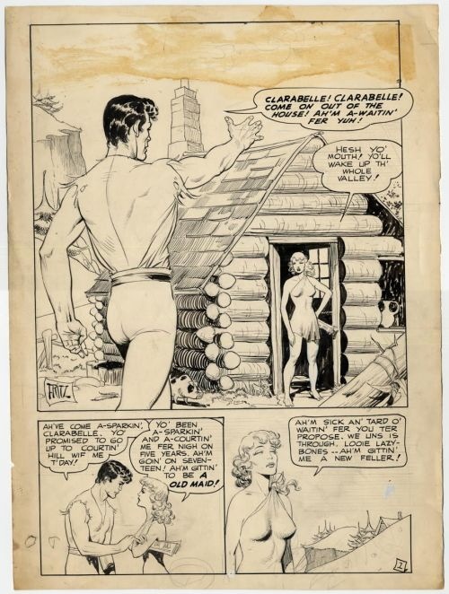 Unused Looie splash page Reprints in Review: The Real Frank Frazetta is in the “Funny Stuff”