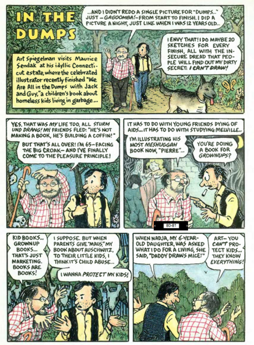 tumblr m3plorZUzE1rq8nnho1 500 Nice Art: Spiegelman salutes Sendak