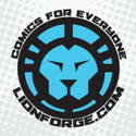 Graphic logo of a lion's head