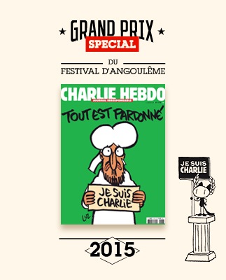 1 3 LAUREAT2015 CH2 Meanwhile in Angoulême: Charlie Hebdo gets special prize; Comixology coverage and just how big is it?