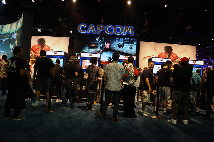 Outside the Capcom booth