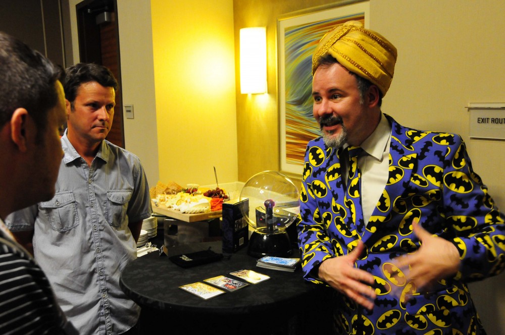 Kevin Kiniry, playing fortune teller with the DC Tarot Cards.