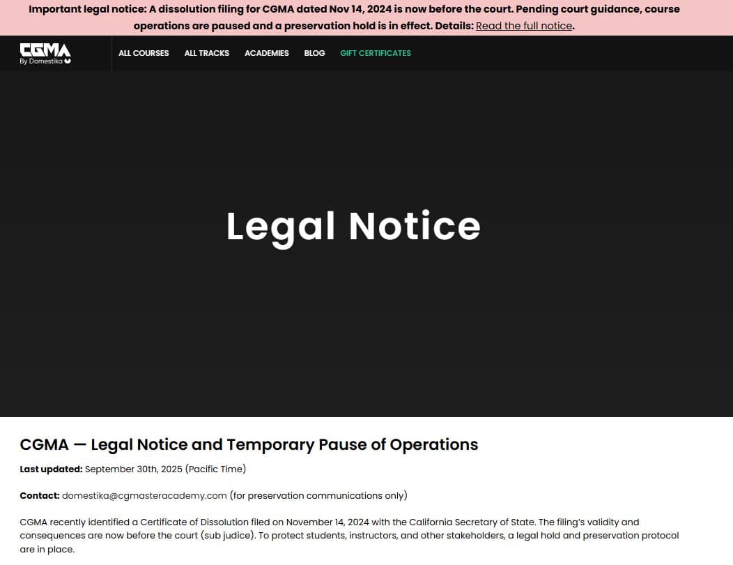 CGMA missed payments for instructors, future of the art academy is foggy.