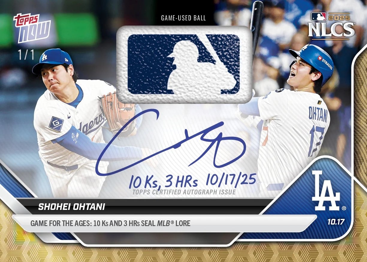 Shohei Ohtani - 2025 MLB Topps NOW® - Card 884 1/1 White OpalFractor Chrome