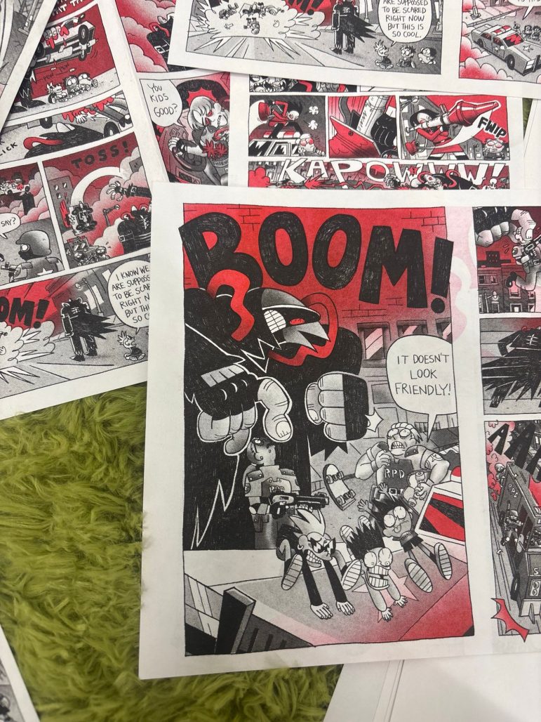 uncut riso pages from Raccoon City Punks