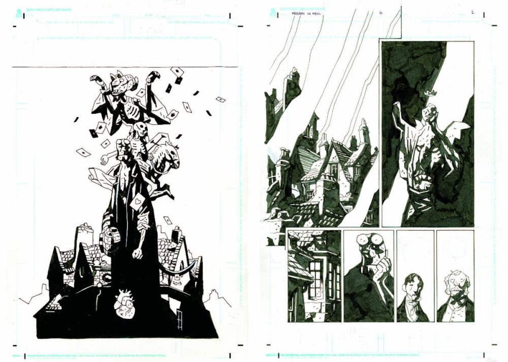Hellboy in Hell preview art