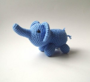 little blue elephant from sabahnur on etsy
