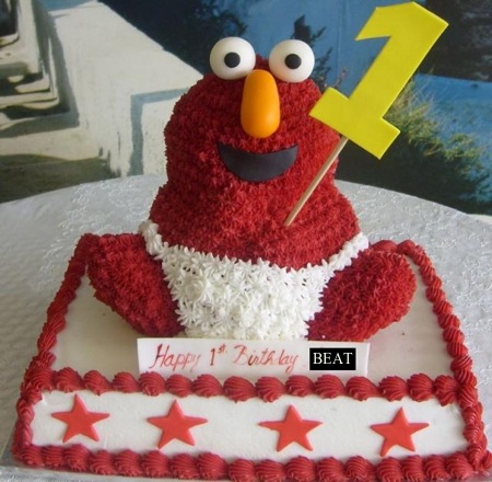 Baby elmo birthday cake for one-year-old.JPG