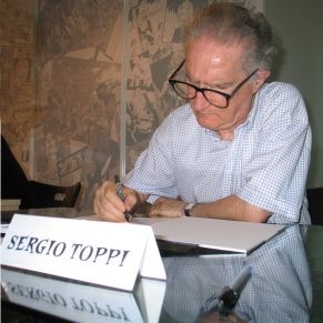 Sergio Toppi signing in Barcelona Comicon.jpg