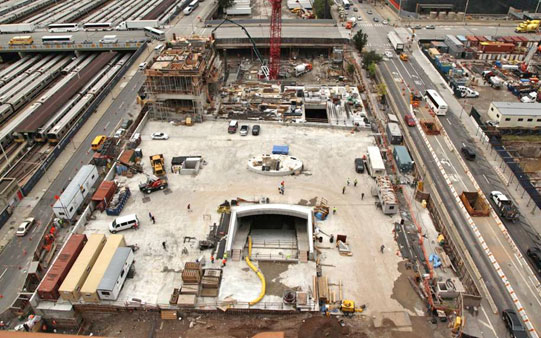 7Line_Site-J-Station-Entrance-and-Vent-Bldg-Construction_2012Sept_A