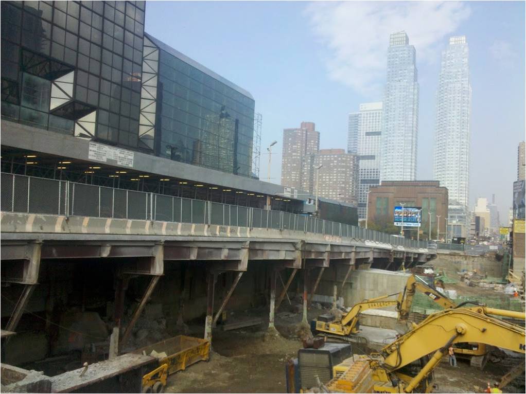 Javits subway construction