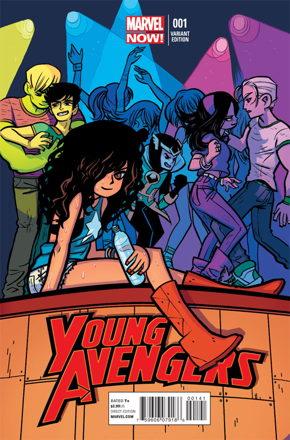 Bryan Lee O'Malley's Variant Cover for Young Avengers #1