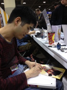 Marvel artist Craig Yeung at work