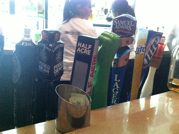 The Hyatt bar including Green Hulk Fist on tap. Actually it was some kinf og Galaxy Angel beer and it was great. 