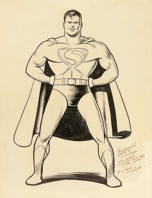 Joe Shuster - Original Superman Illustration (DC, 1940s).jpg