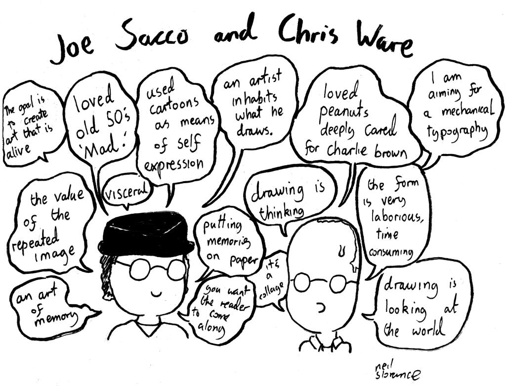 Joe Sacco and Chris Ware by Neil Slorance