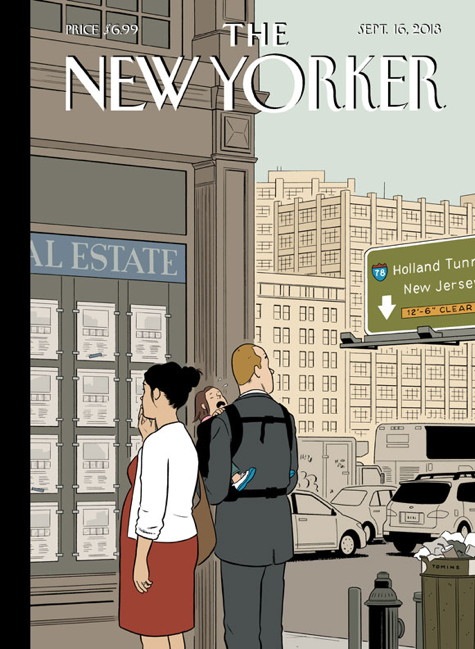Nice Art: Adrian Tomine's New Yorker cover "Crossroads" - The Beat