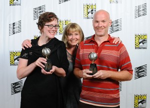 Colleen Coover and Paul Tobin, with Allison Baker of Monkeybrain