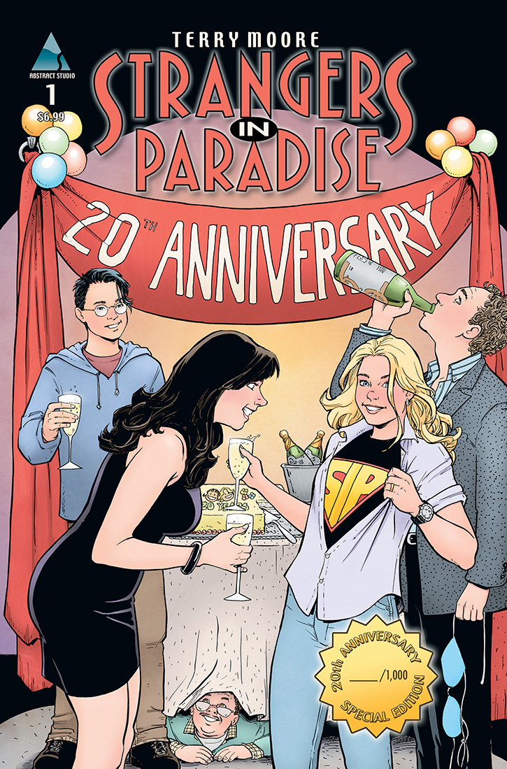 San Diego Comic-Con 2013 Exclusive 20th Anniversary Color Strangers in Paradise #1 Cover Artwork by Terry Moore