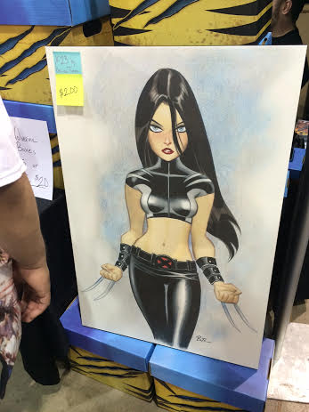 Bruce Timm art printed on a canvas with a $200 price tag.