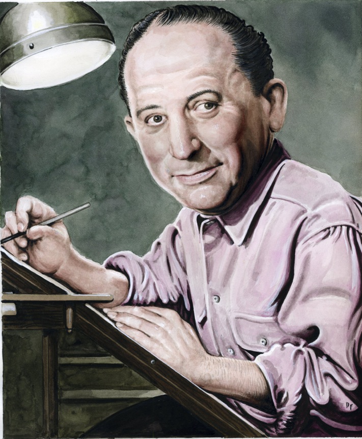 Irwin Hasen by Drew Friedman from Heroes of the Comics.
