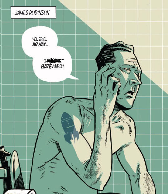 “James Robbins” himself, being assigned the Airboy comic for a reboot