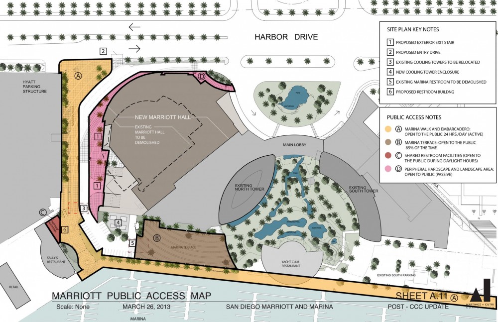 San Diego Marriott Hall Marriott_public_access_map