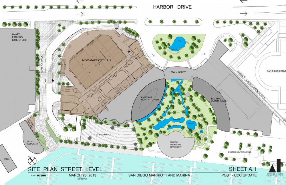 San Diego Marriott Hall proposed_site_plan_street_level
