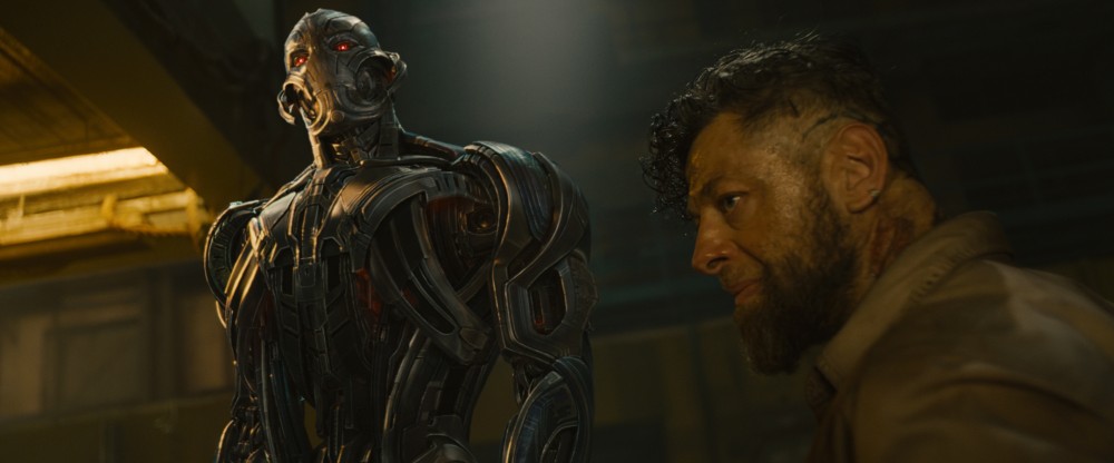 Marvel's Avengers: Age Of Ultron L to R: Ultron and Ulysses Klaue (Andy Serkis) Ph: Film Frame ©Marvel 2015