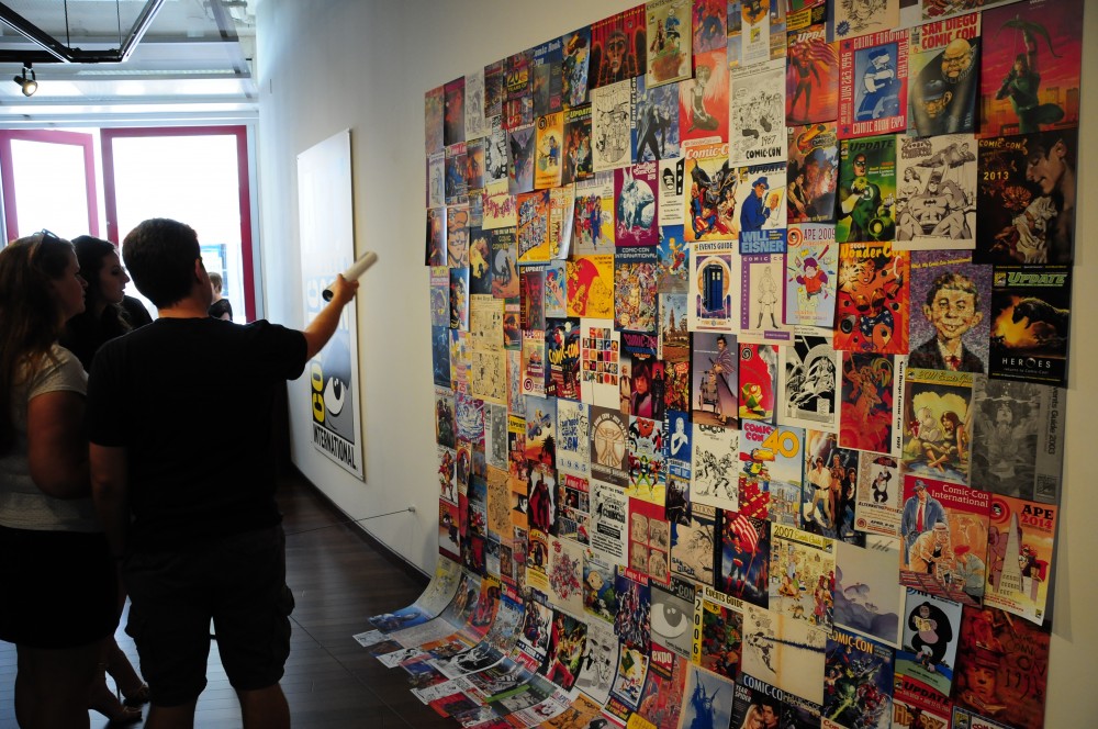 Covers of Souvenir Guides arranged into an artpiece