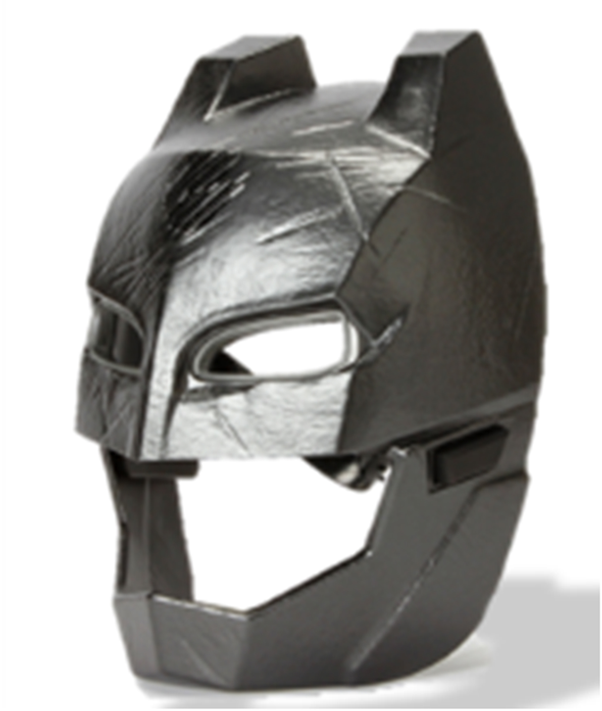 Batman Voice Changer Helmet: Features light up eyes and push button sounds and phrases. Activate the integrated voice changer to make yourself sound like Batman from the film.