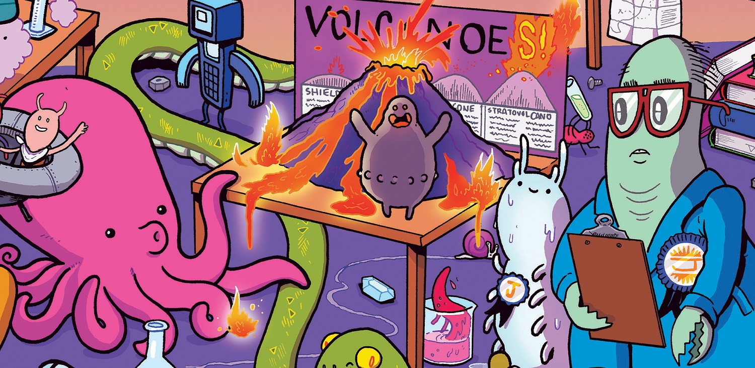 volcano comic strip