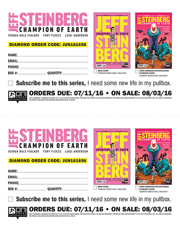 JSTEIN #1 PRE ORDER FORM