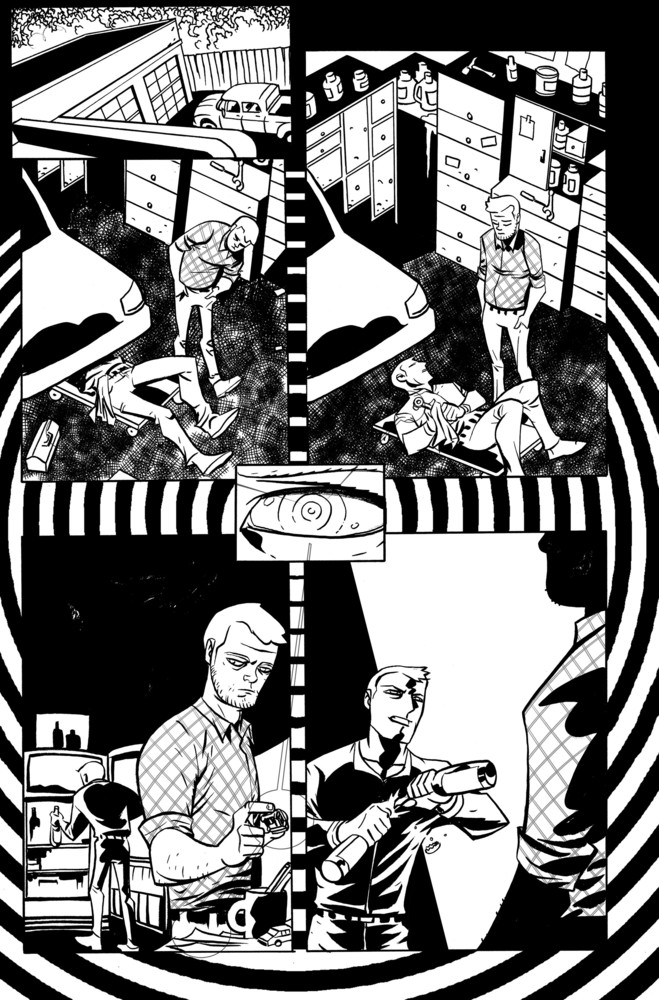 Cave Carson #1 page, art by Oeming