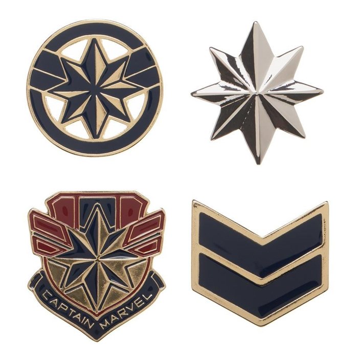 Captain Marvel lapel pins from Superhero Stuff