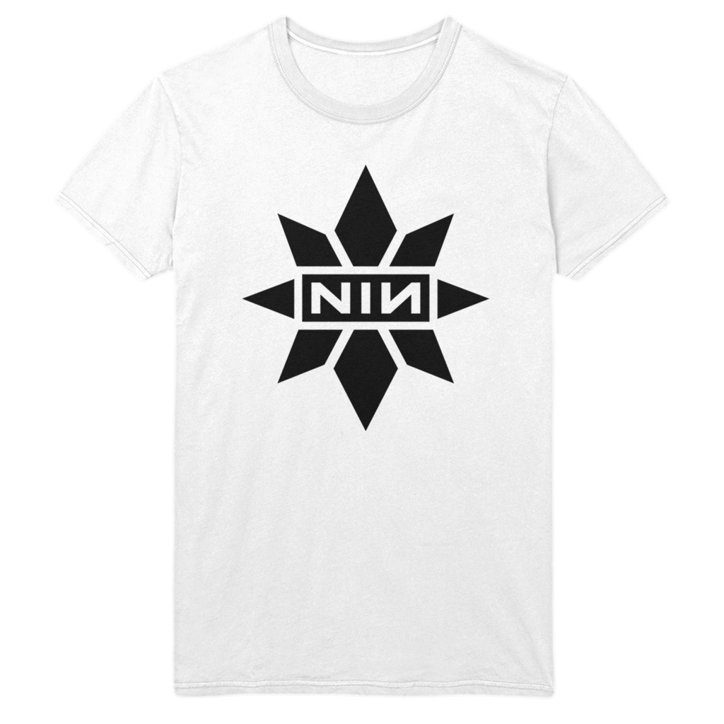 Captain Marvel x NIN white collab tee