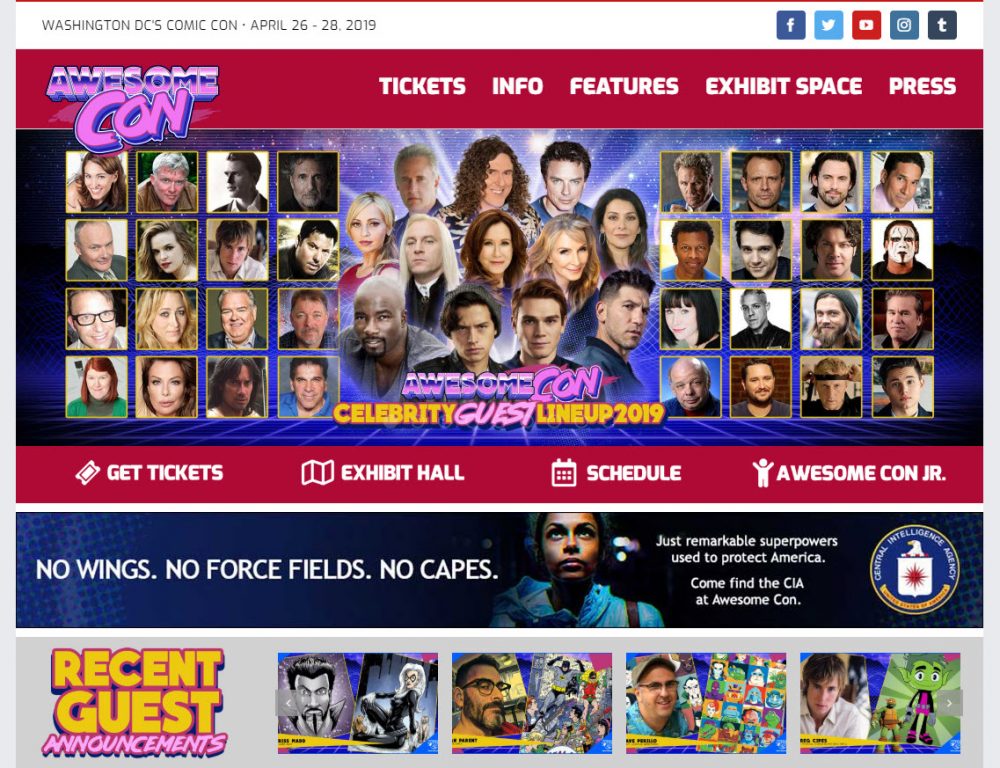 A CIA ad on the AwesomeCon main page