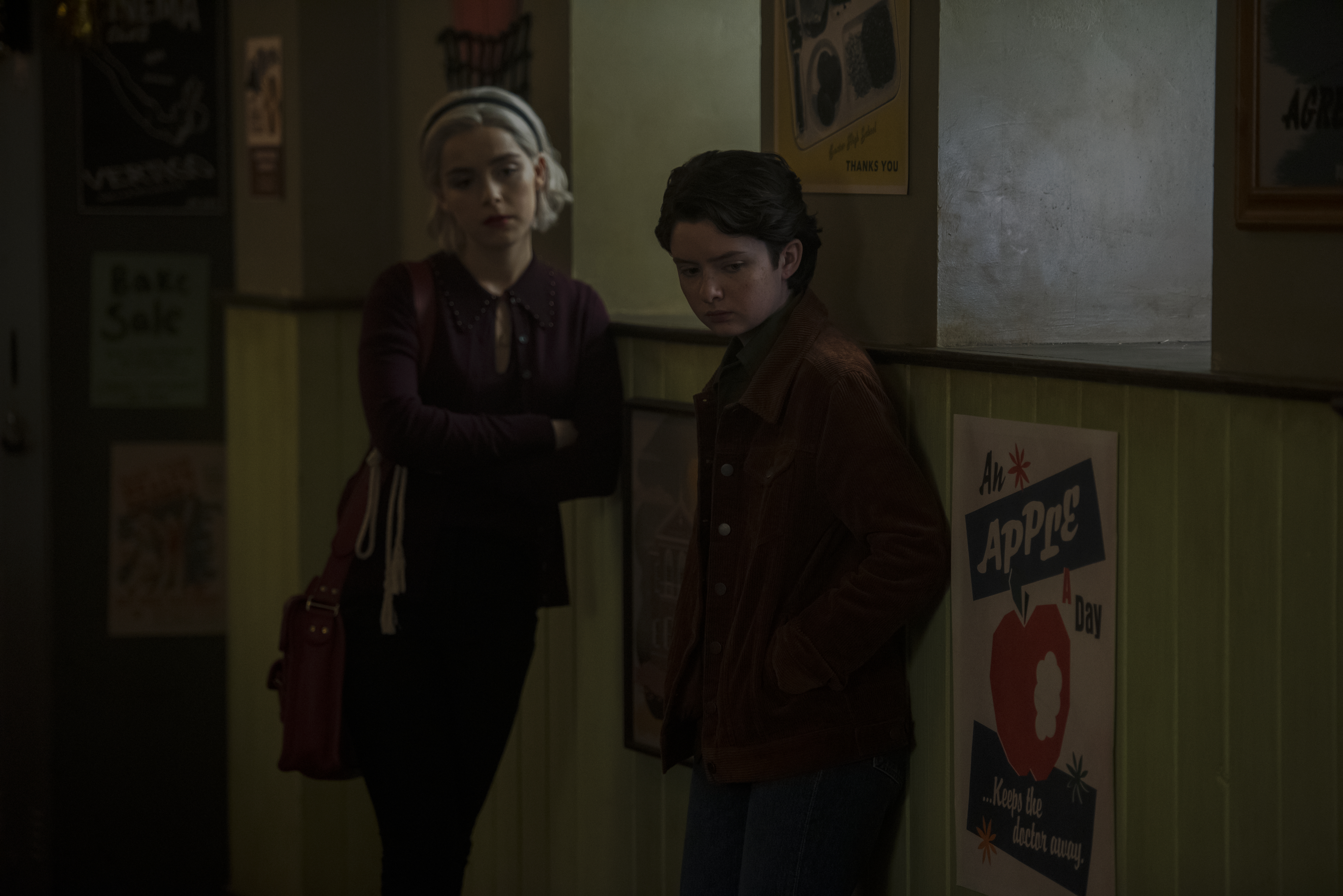 Photo of Kiernan Shipka and Lachlan Watson in Chilling Adventures of Sabrina Pt. 2