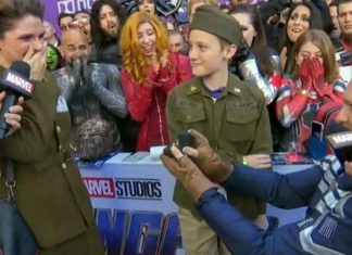 Captain America and Peggy Get Engaged at the Avengers: Endgame Premiere