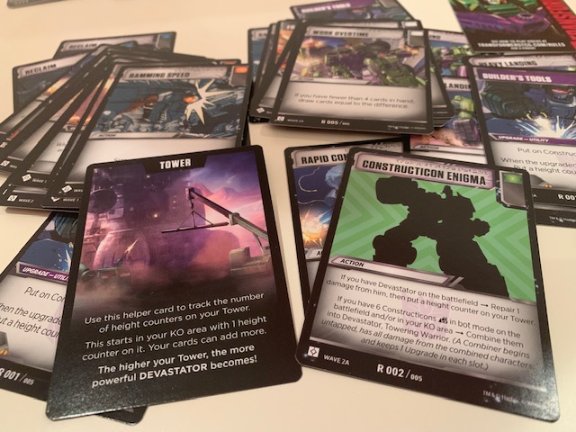 Transformers: TCG Devastator Deck Action Cards Construction Enigma Tower