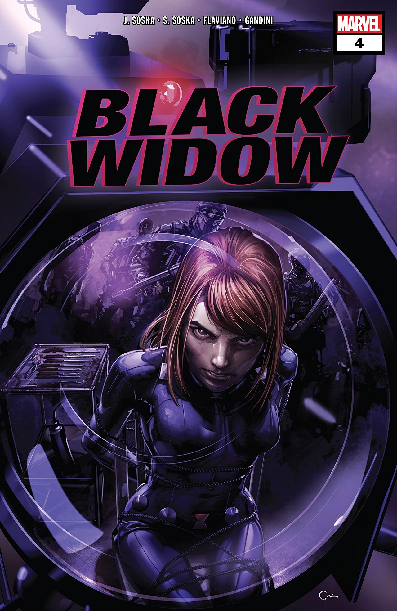 Black Widow #4 cover by Clayton Crain