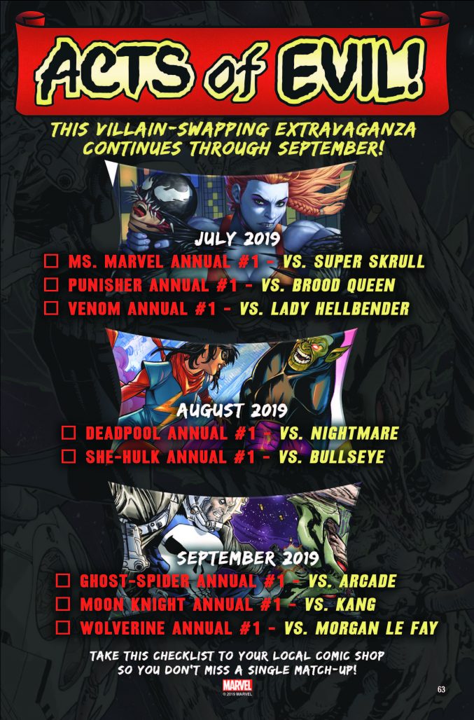 Acts of Evil Checklist