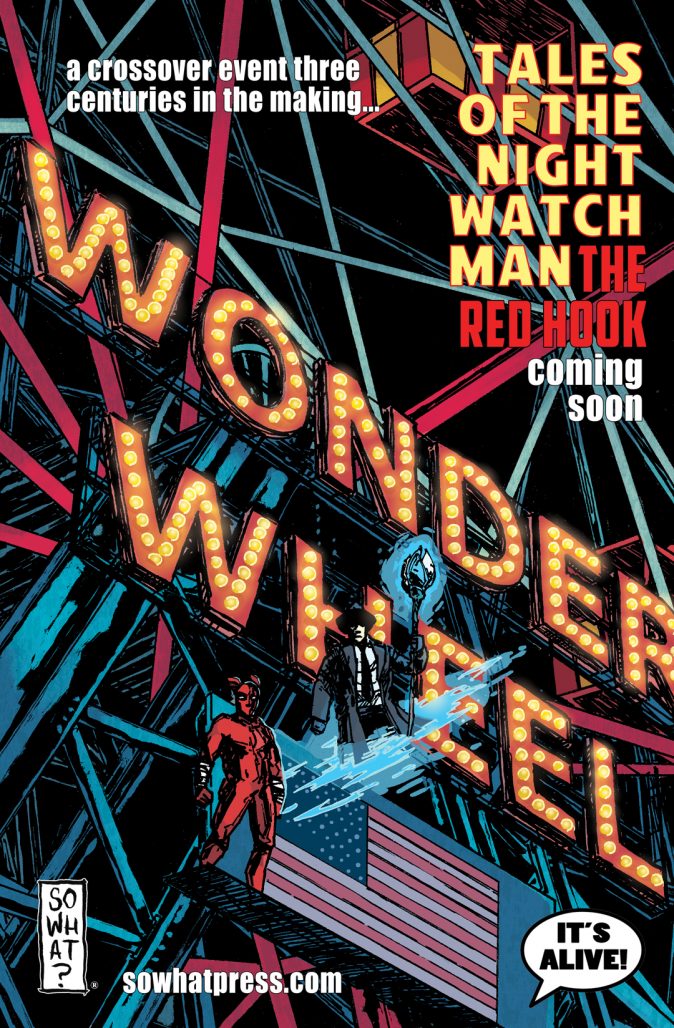 Tales of the Night Watchman Red Hook Crossover cover by Dean Haspiel