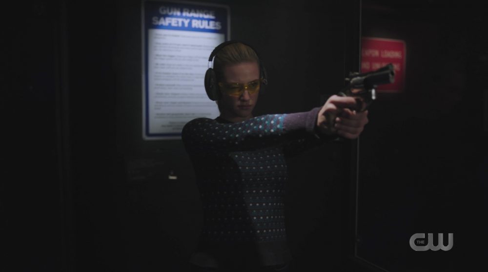 Riverdale Prom Night Betty Cooper shooting guns