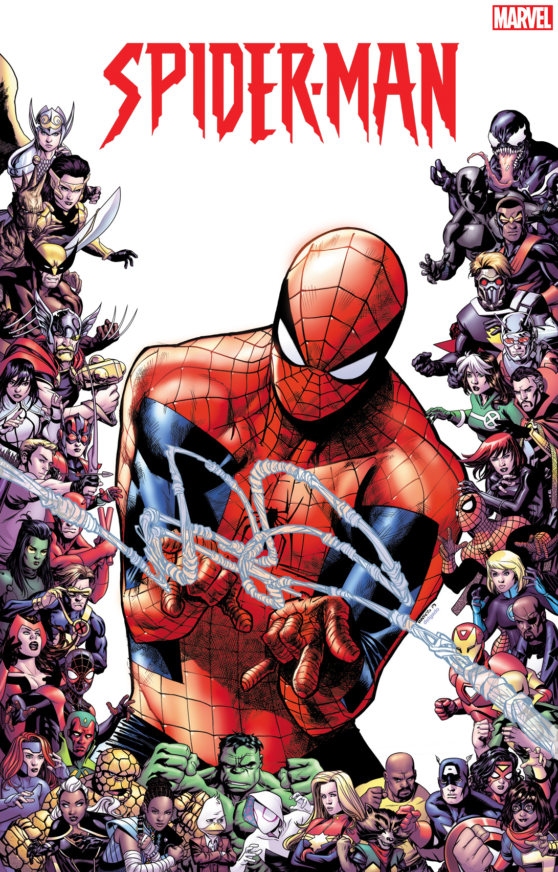 80th anniversary frame variants - Amazing Spider-Man #28 by Humberto Ramos