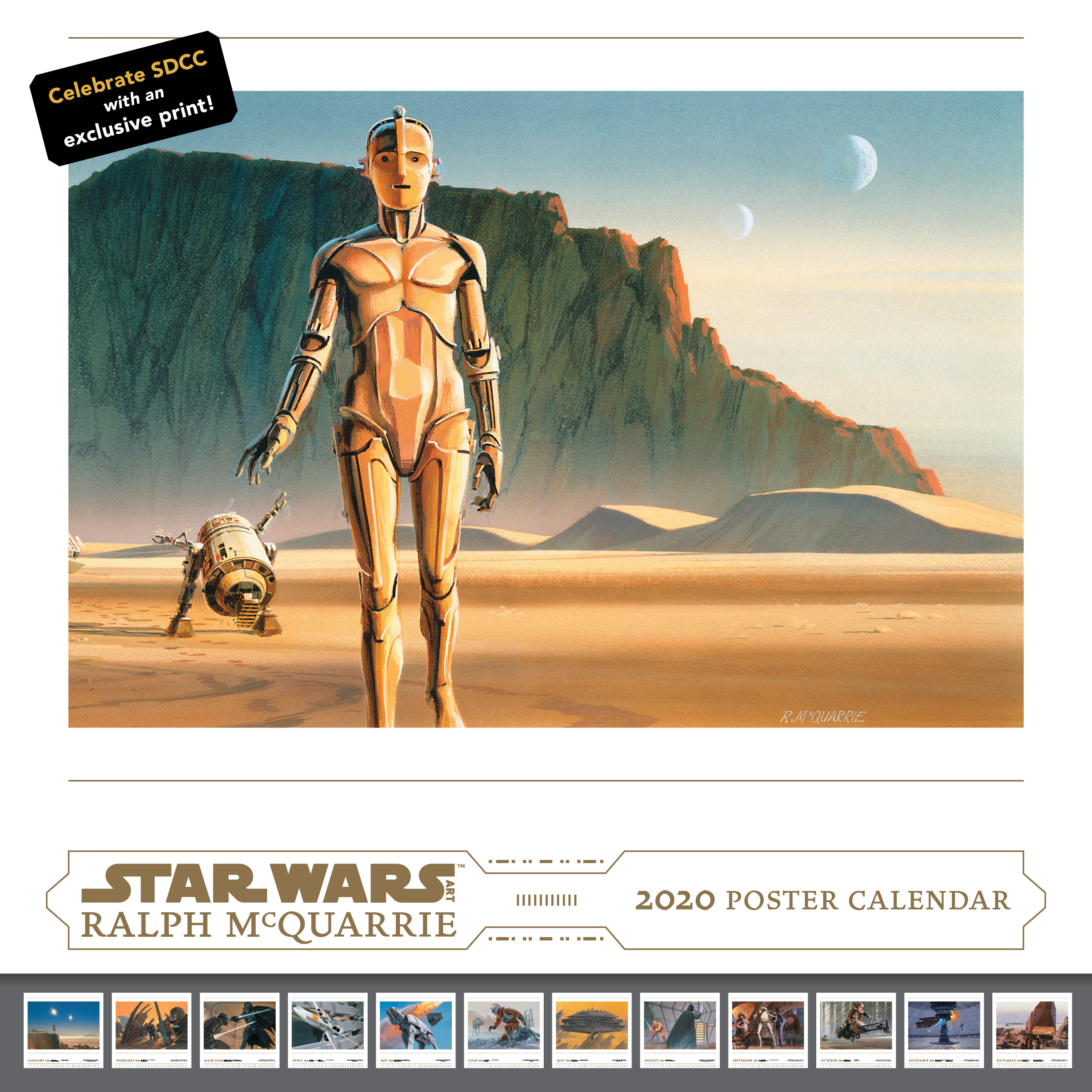 Abrams ComicArts SDCC 2019 Exclusive: Star Wars Art: Ralph McQuarrie 2020 collectible poster calendar