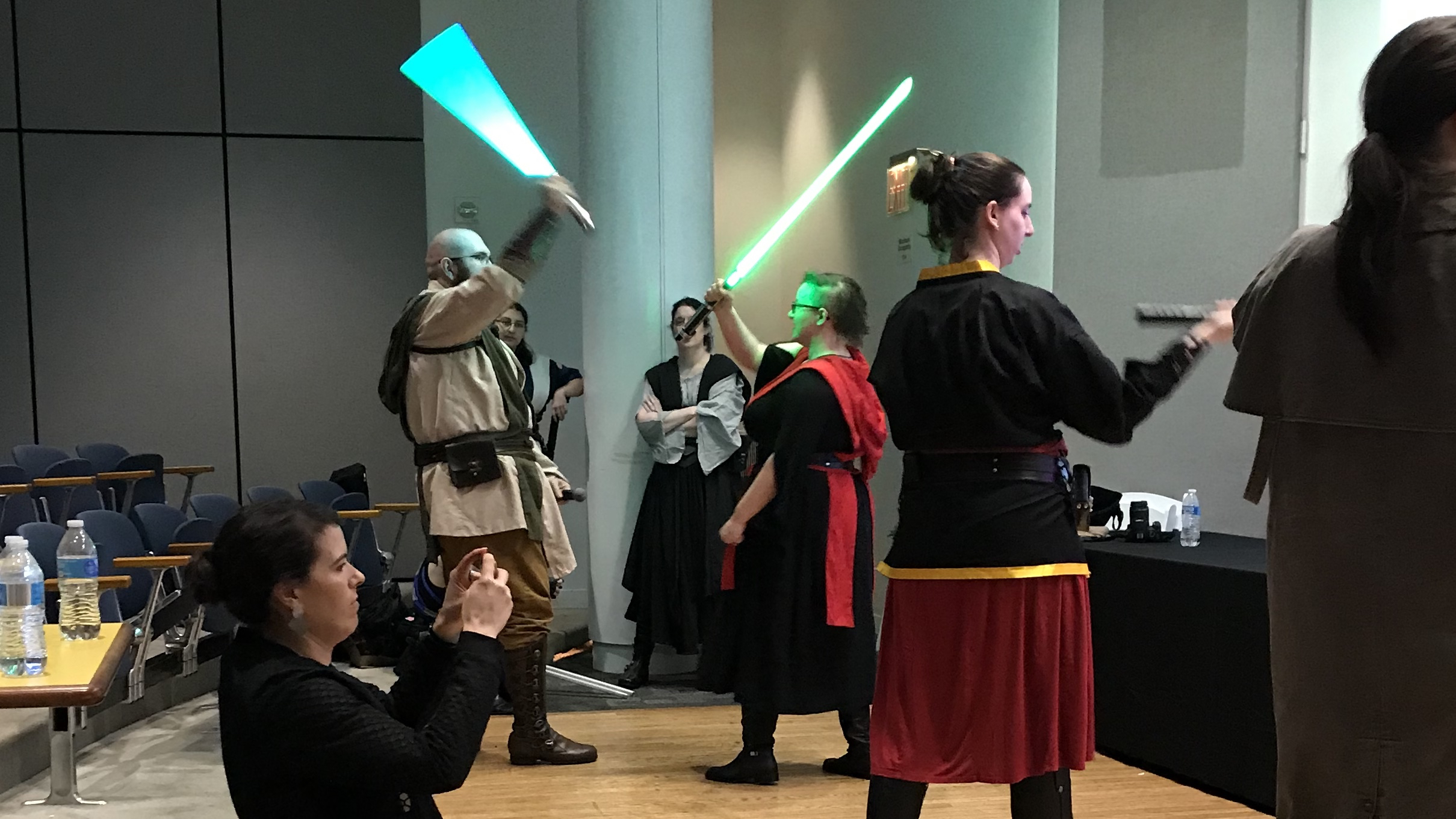 Lightsaber demo at Women In Comics Con 2019
