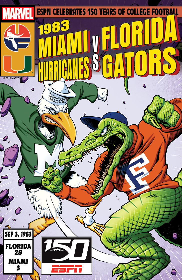 College Football 150 commemorative cover - Miami vs Florida 1983